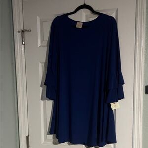 NWT Zadie B’s Royal blue Blue Top with Ruffle S 2X